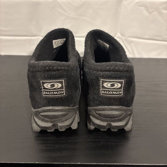 Vtg SALOMON Contagrip CX Moc Snow Clog Black Suede SlipOn Shoe Thinsulate Mens 9 main image 12
